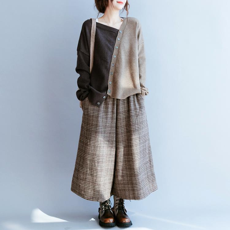 Diagonal Buttoned Soft Loose Knit Sweater