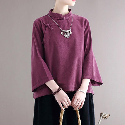 Disc Button Loose Women's Top May 2021 New-Arrival 