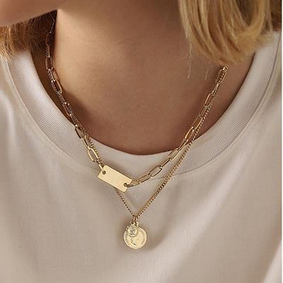Double Clavicle Chain Neck Jewelry Necklace