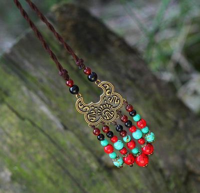 Ethnic Style Retro Alloy Handmade Long Necklace