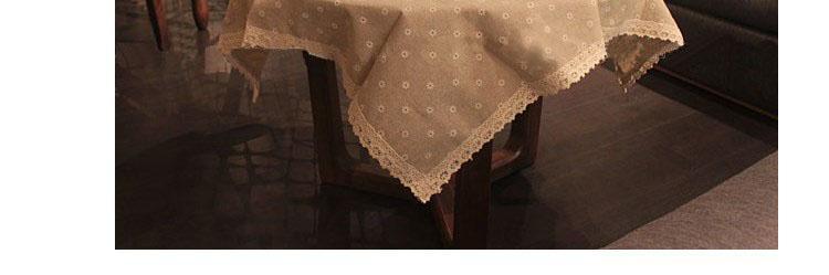 Farmhouse Style Cotton Linen Daisies Tablecloth