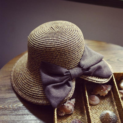 Fashion Sweet Big Bow Knot Beach Sun Straw Hat
