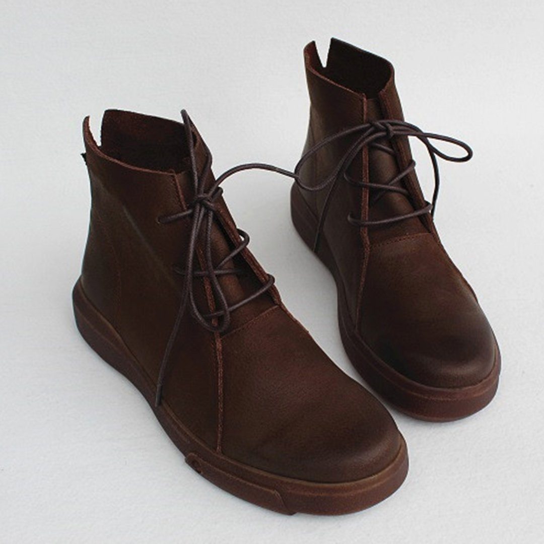Flats Martin Boots With Lace-Up Detail 2019 November New 
