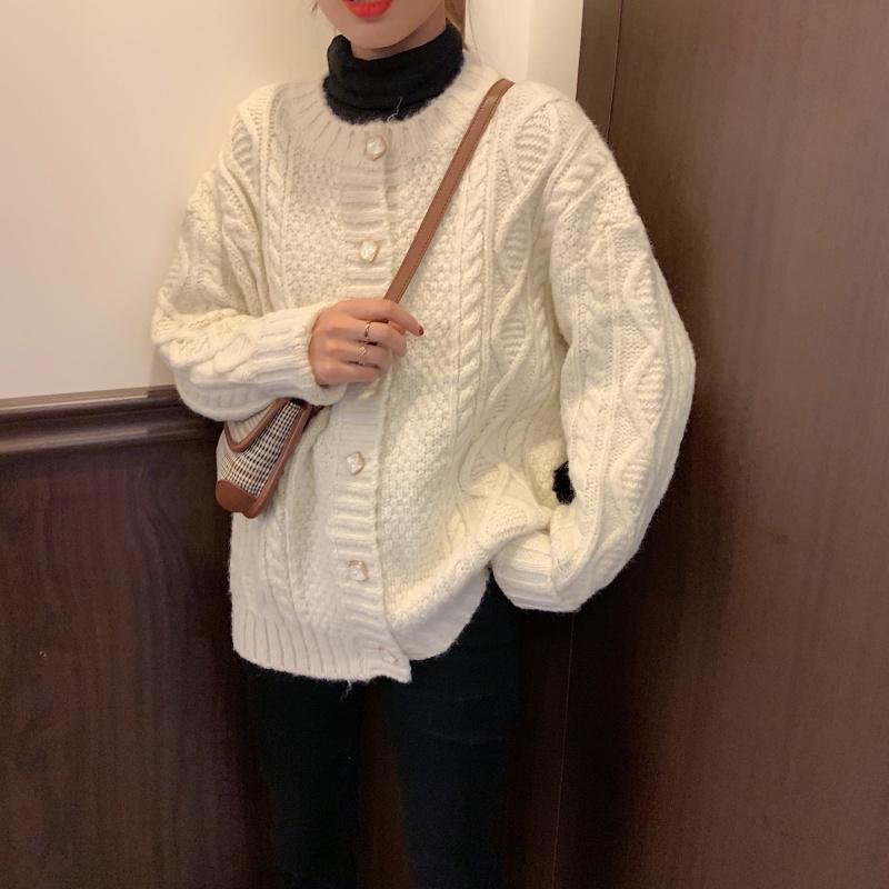 Gentle Thick Needle Knit Cardigan Nov 2020-New Arrival 