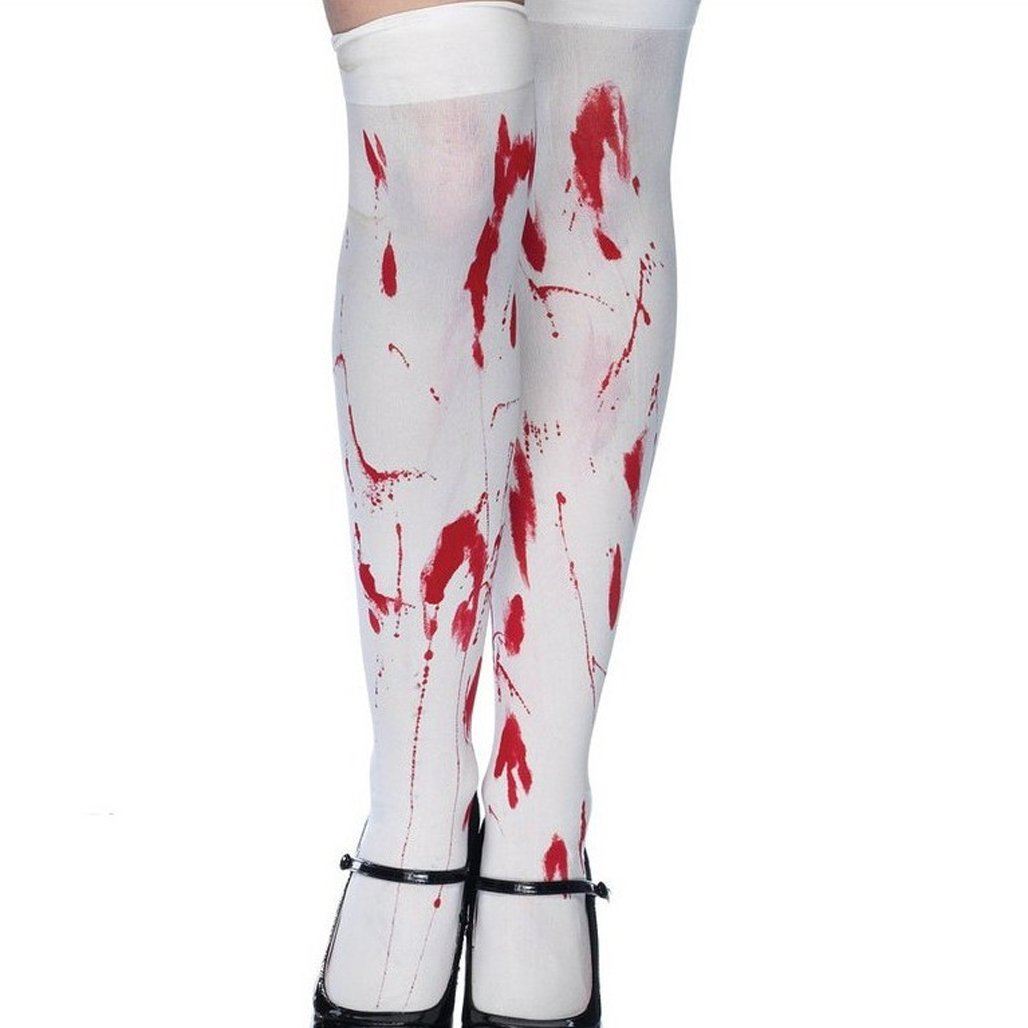 Halloween Blood White Socks