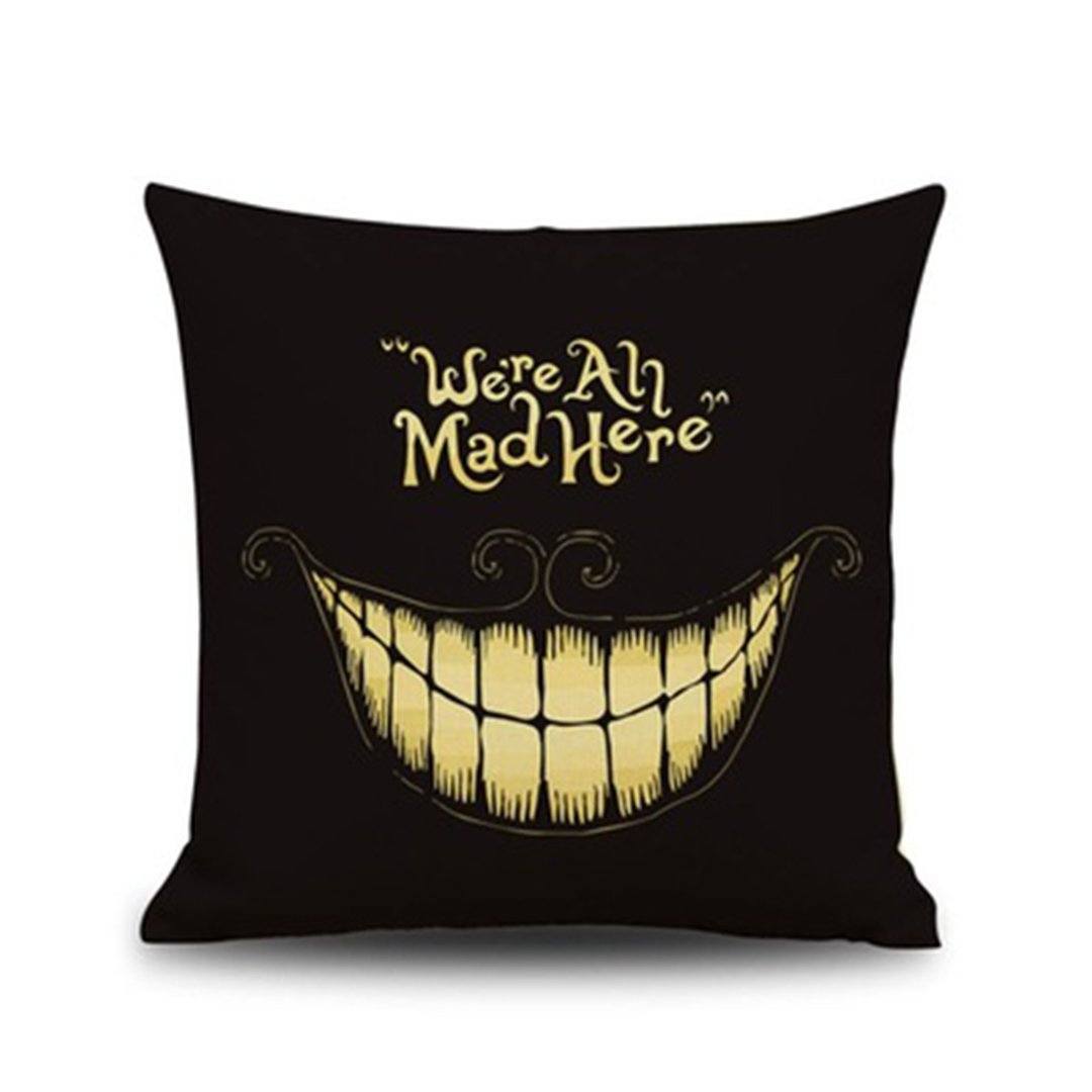 Halloween Compound Linen Custom Sofa Cushions Festive Pillow Pillowcase ACCESSORIES One Size Freak-Out Mouth 