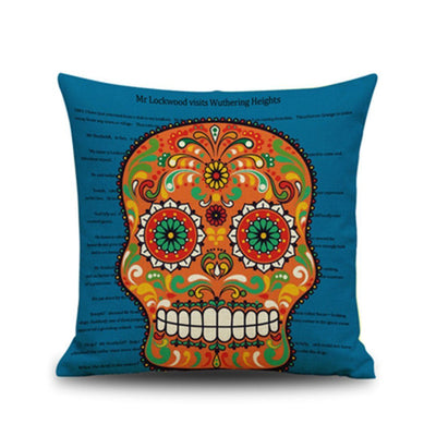 Halloween Gifts Linen Cushion Festive Personality Pillow Pillowcase ACCESSORIES One Size Deep Blue 