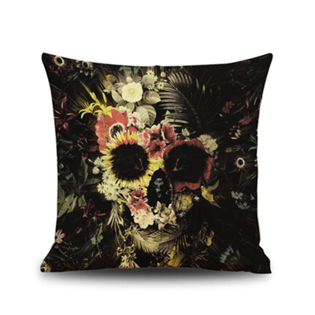 Halloween Gifts Linen Cushion Festive Personality Pillow Pillowcase ACCESSORIES One Size Floral 