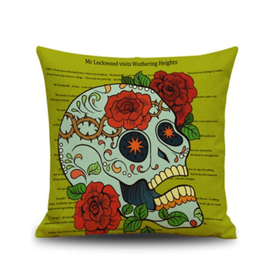 Halloween Gifts Linen Cushion Festive Personality Pillow Pillowcase ACCESSORIES One Size Ligth Green 