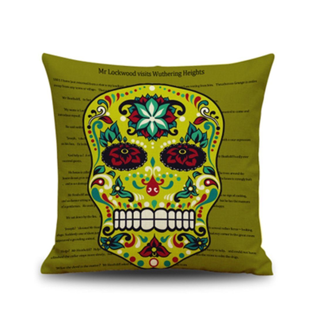 Halloween Gifts Linen Cushion Festive Personality Pillow Pillowcase ACCESSORIES One Size Olive Green 