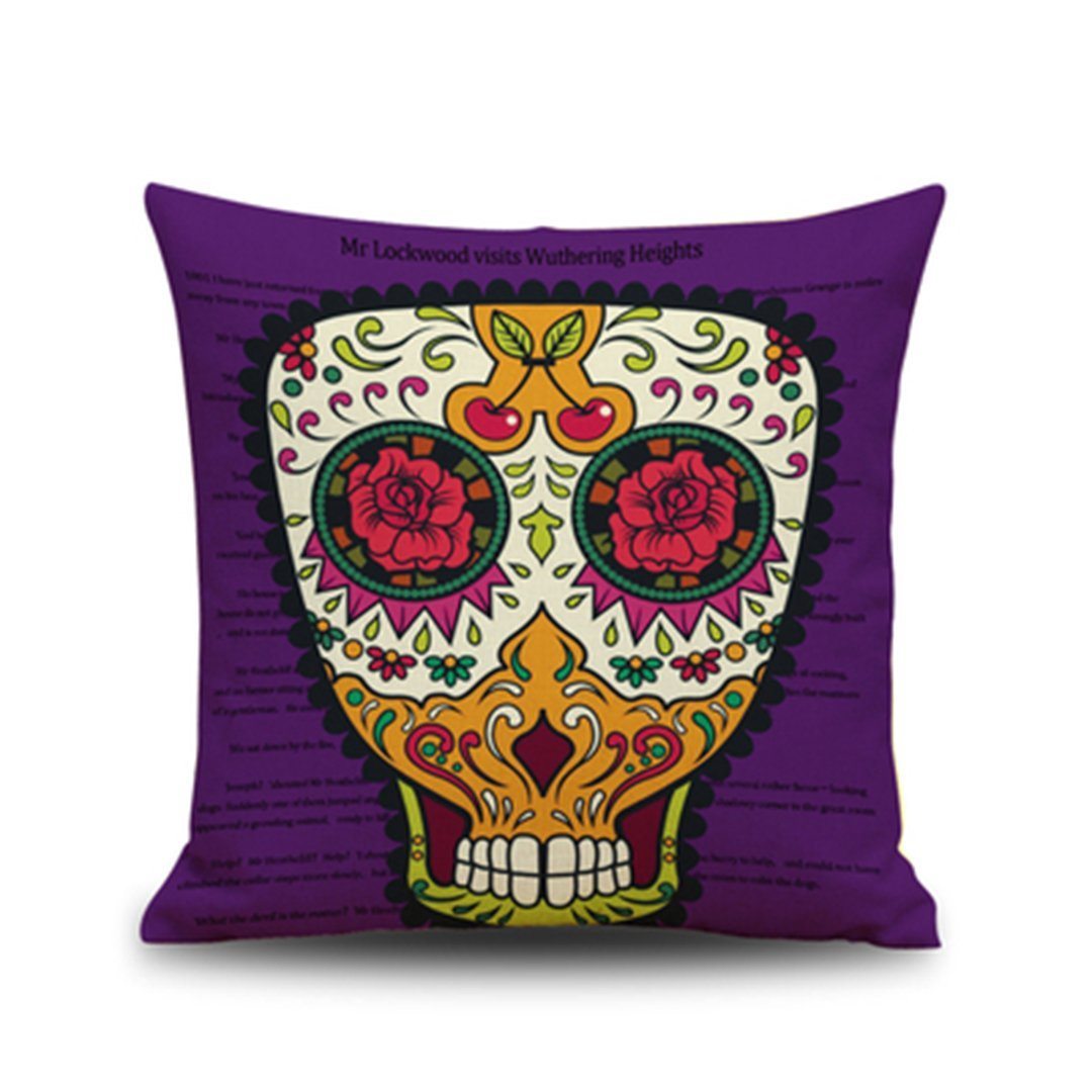 Halloween Gifts Linen Cushion Festive Personality Pillow Pillowcase ACCESSORIES One Size Purple 