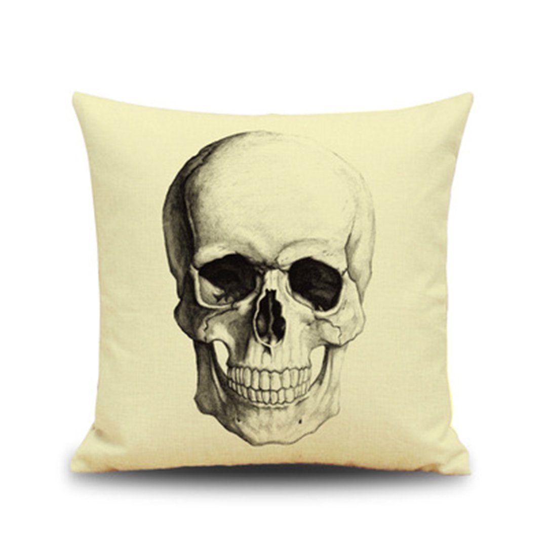 Halloween Gifts Linen Cushion Festive Personality Pillow Pillowcase ACCESSORIES One Size Skeleton Stereoscopic 