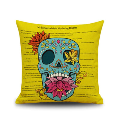 Halloween Gifts Linen Cushion Festive Personality Pillow Pillowcase ACCESSORIES One Size Yellow 
