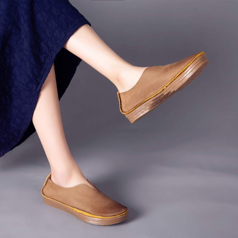 Handmade Leather Women's Retro Comfortable Shoes 2019 May New 