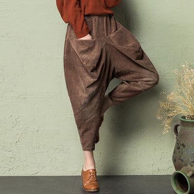 Harem Pants With Ruched Detail