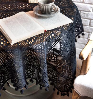 Home Decoration Tassel Table Cloth Simple Lace Table Clothes Home Linen 