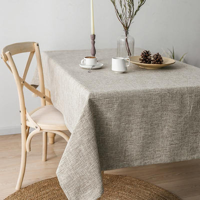 Japanese Style Living Room Accessories Cotton Linen Tablecloth ACCESSORIES 110*160cm Khaki 