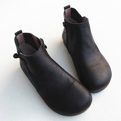 Knob Knot Leather Boots 2019 November New 35 Black 