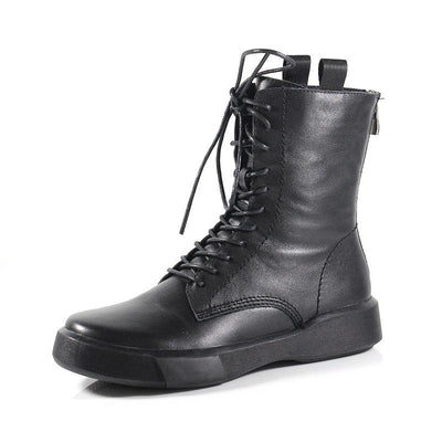 Leather Comfortable Round Toe Martin Boots