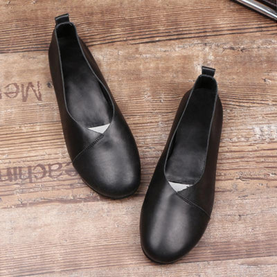 Leather Handmade Spring Retro Flat Shoes 33-41 2019 April New 