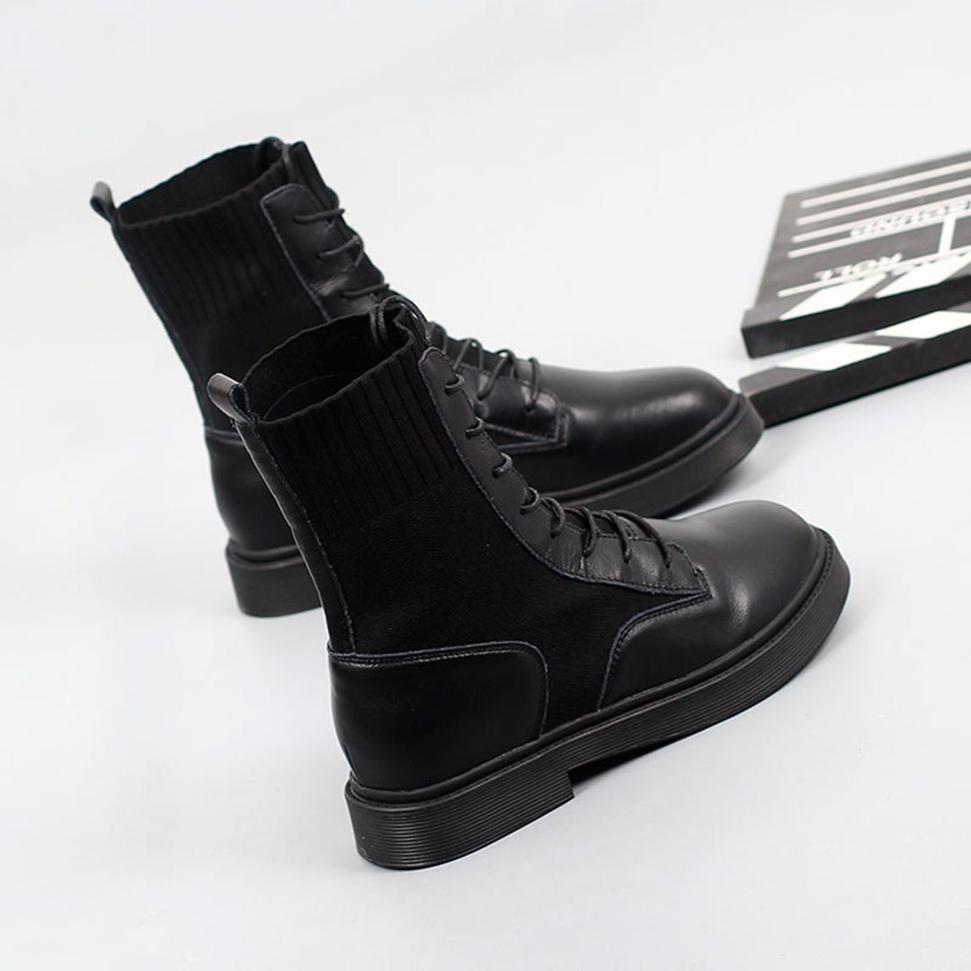 Leather Paneled Martin Boots 40-43 2019 November New 