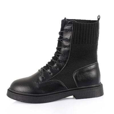 Leather Paneled Martin Boots 40-43 2019 November New 