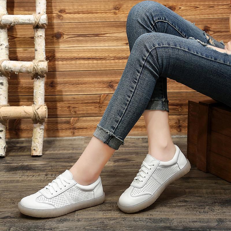 Leather Summer New Women Casual Shoes 35-41 2019 May New 