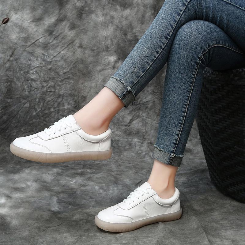 Leather Summer New Women Casual Shoes 35-41