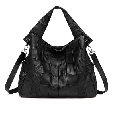 Leather Women Sheepskin Shoulder Bag ACCESSORIES Black 