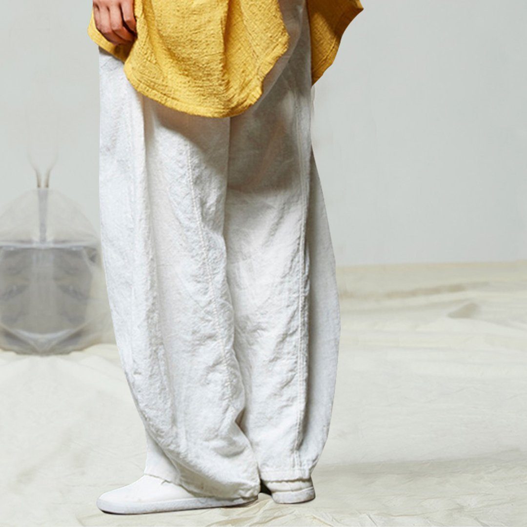 Linen Versatile Pants For Women May 2020-New Arrival One Size White 
