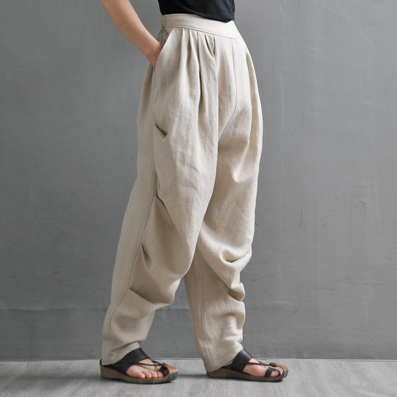 Linen Women's Summer Loose Casual Trousers Pants