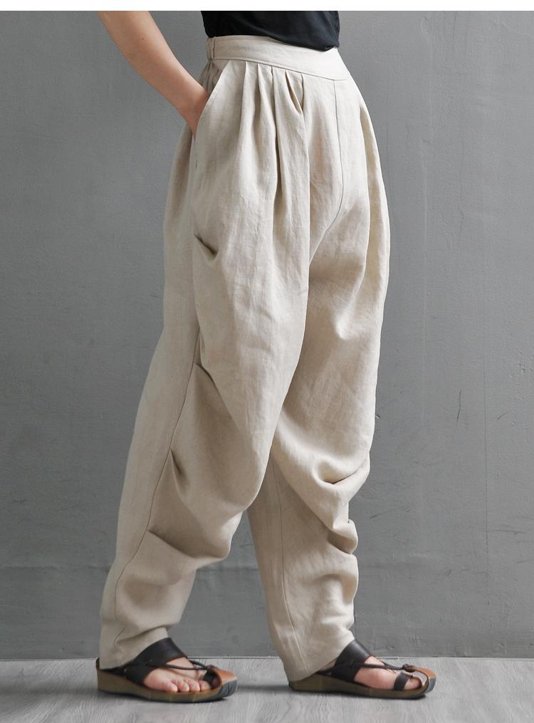 Linen Women's Summer Loose Casual Trousers Pants March-2020-New Arrival 