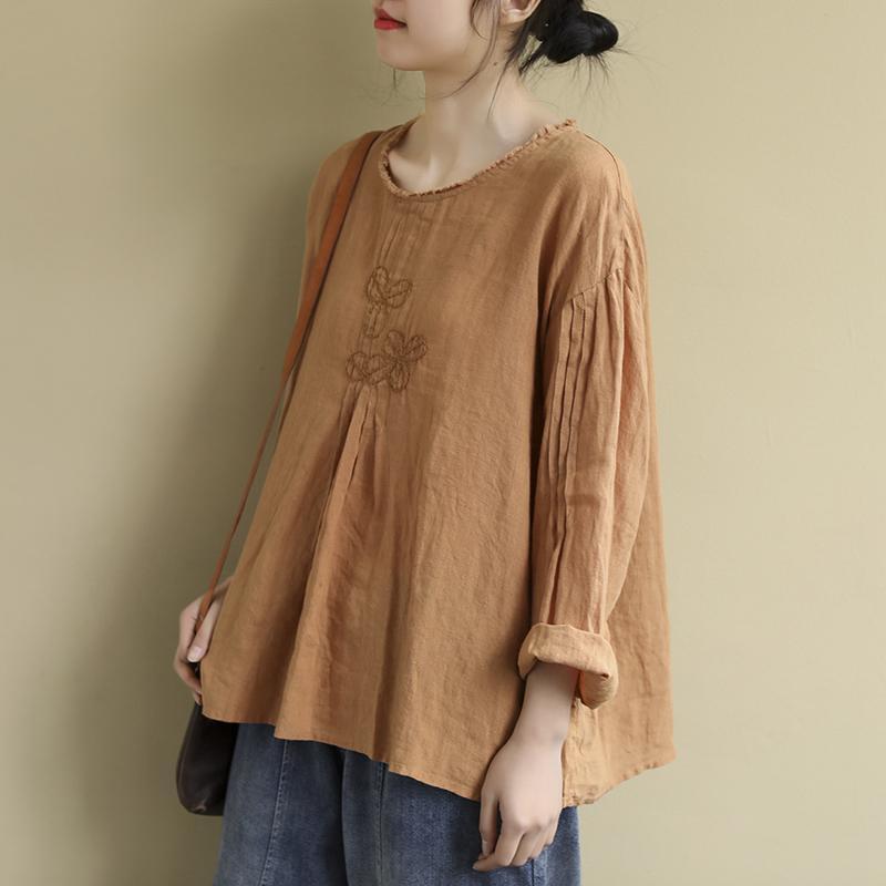 Long-Sleeved Spring Webroidered Shirt March-2020-New Arrival 