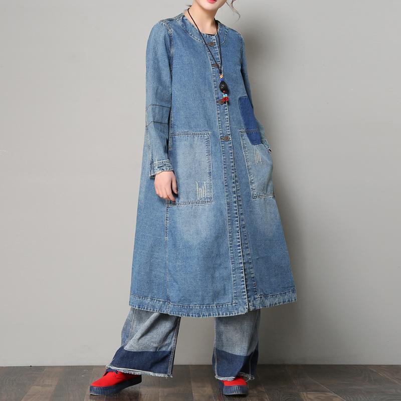 Loose Casual Denim Coat For Women - Babakud