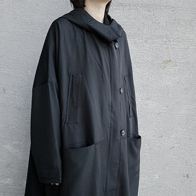 Loose Hooded Long Cardigan Trench Coat oct 