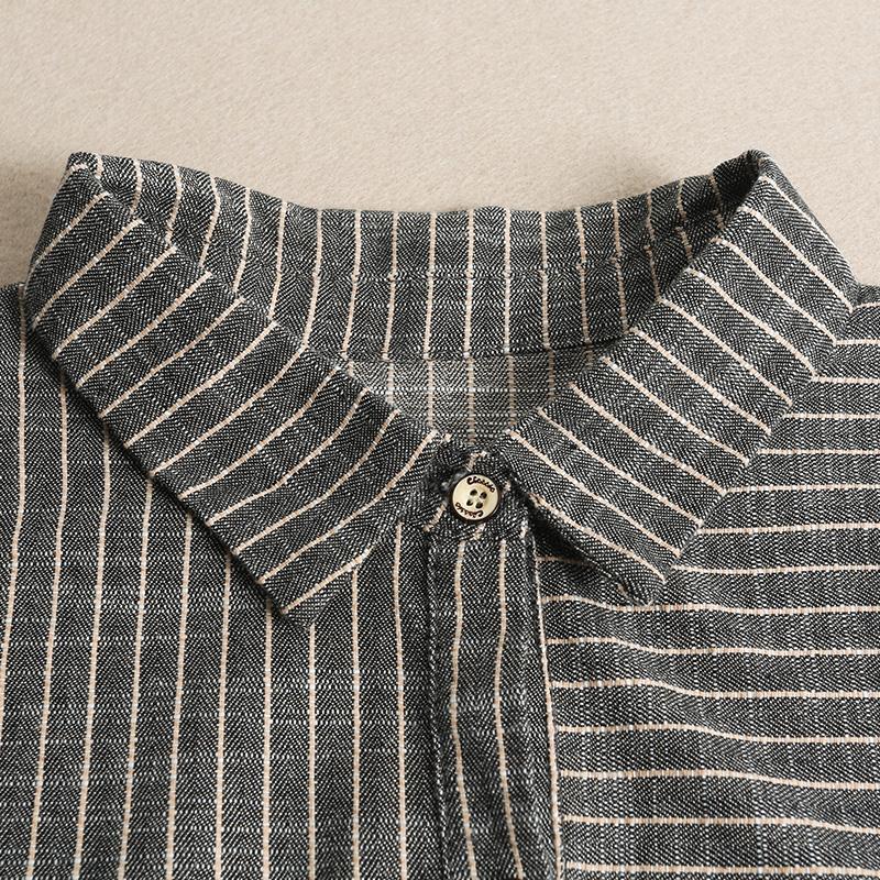 Loose Large Size Two-piece Casual Striped Suit March 2021 New-Arrival 