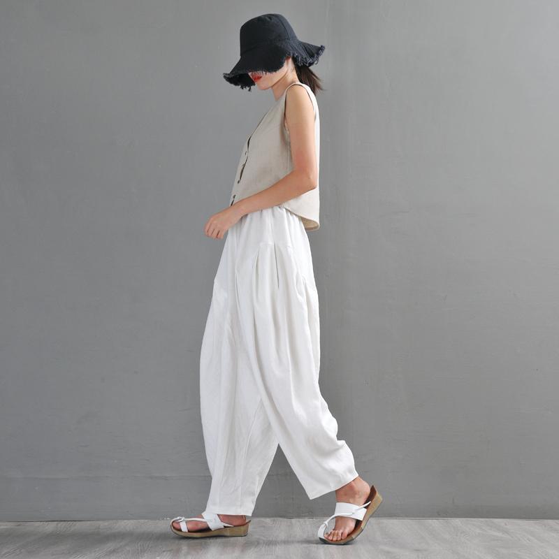 Loose Retro Linen Casual Pants Trousers March-2020-New Arrival 
