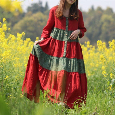 Loose Retro National Style Dress - Babakud
