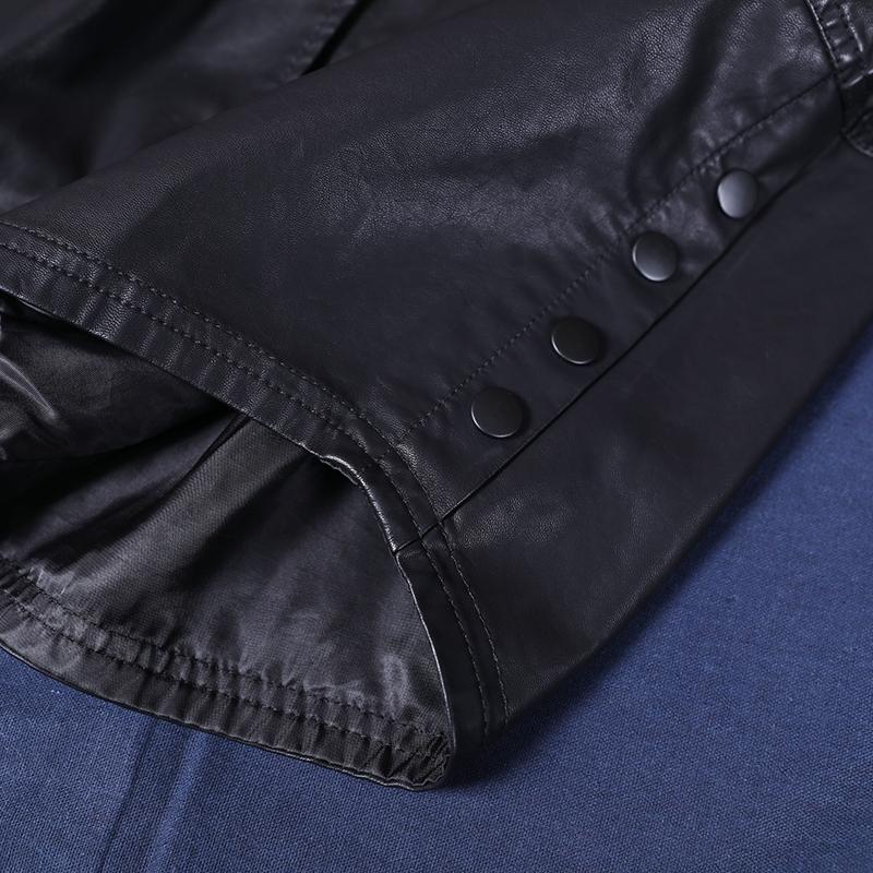 Loose Slimming Baseball Collar Leather Jacket OCT 
