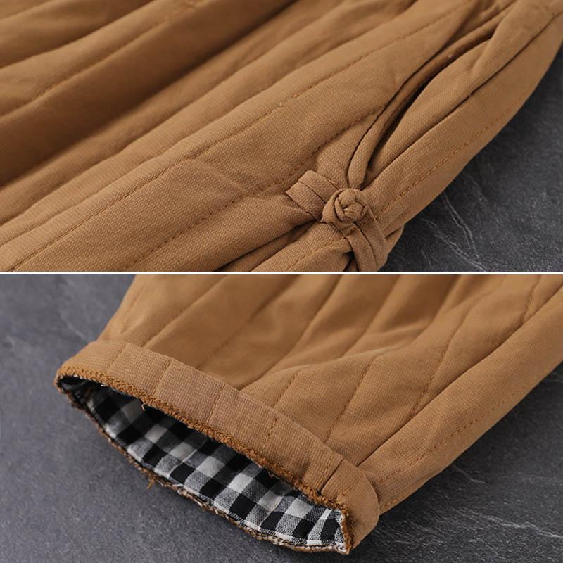 Loose Winter Retro Cotton Quilted Harem Pants Oct 2021 New-Arrival 