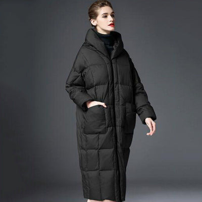 Luxury Thick Long Down Coat 2019 New December XS Black 