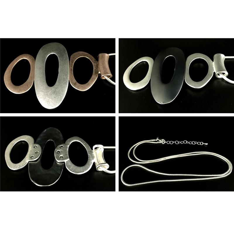Matte Circle Necklace Retro Accessories