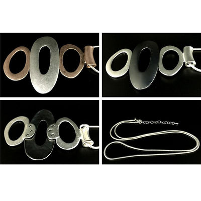 Matte Circle Necklace Retro Accessories