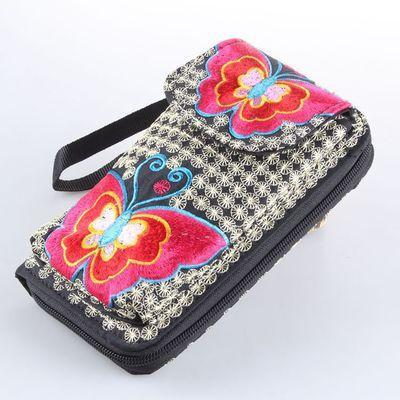 National Embroidered Ethnic Bag ACCESSORIES Butterfly Red 