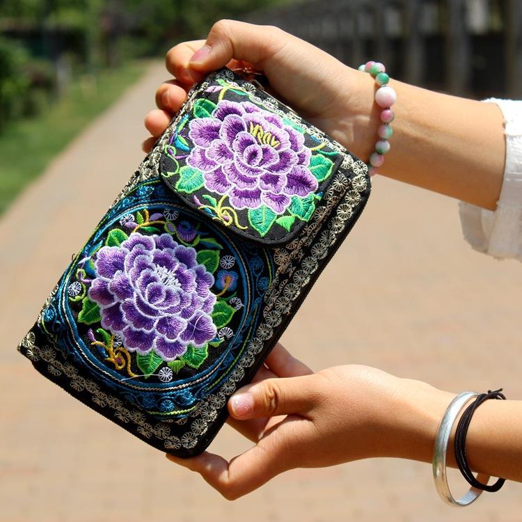 National Embroidered Ethnic Bag ACCESSORIES Purple 