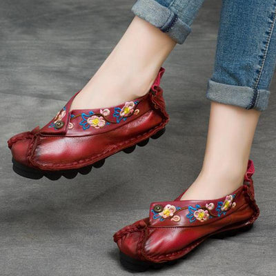 National Style Embroidered Comfortable Flat Shoes