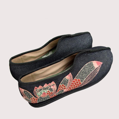 New National Embroidered Flat Vintage Shoes 2019 Jun New 