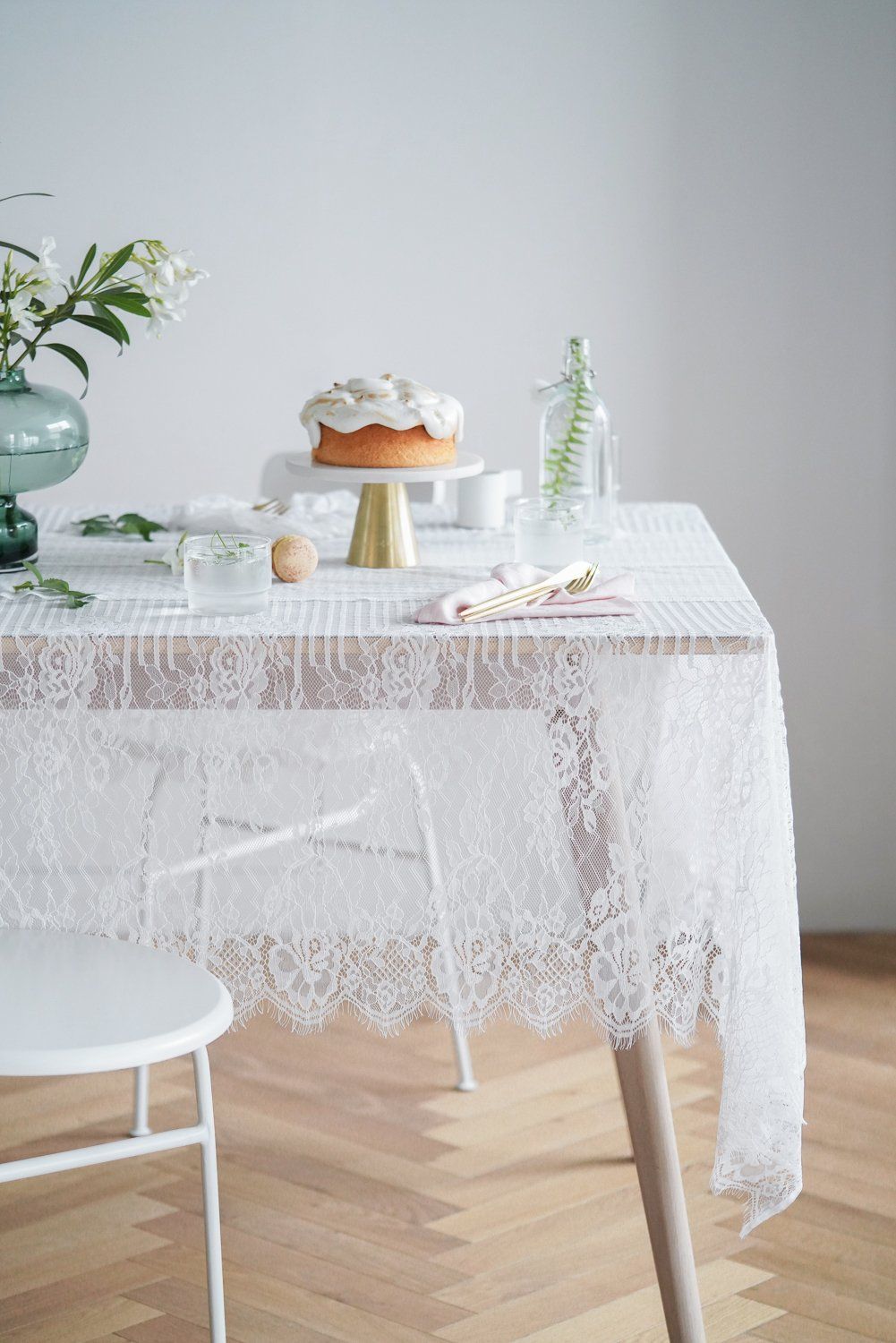 Nordic Farmhouse Style Lace Napkin Tablecloth