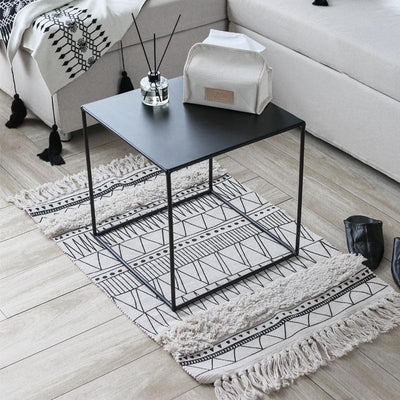 Nordic Moroccan Carpet Floor Mat Geometric Tassel Carpet