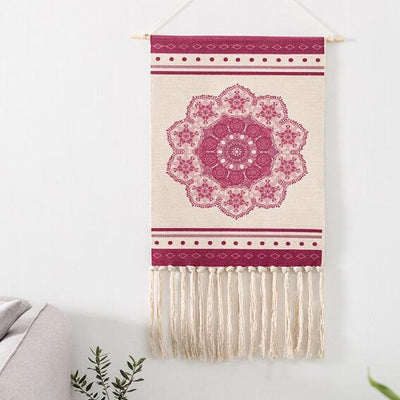 Nordic Tapestry Tassels Handmade Woven Background Wall Hanging Decoration Home Linen 